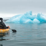Kayaking on Jokulsarlon glacier lagoon