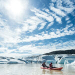 Kayaking on Jokulsarlon glacier lagoon