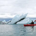 Kayaking on Jokulsarlon glacier lagoon