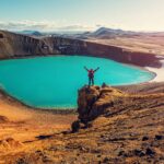 Krafla crater in north Iceland
