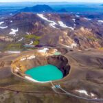 Krafla crater in north Iceland