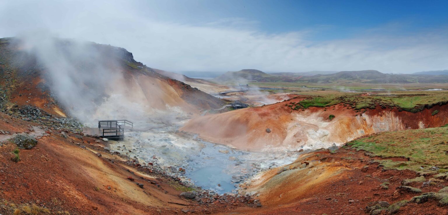 Krysuvik selvik geothermal area in Reykjanes Peninsula Iceland