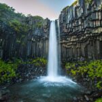 Svartifoss waterfall in Skaftafell National Park