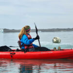 Kayak on Jokulsarlon glacier lagoon