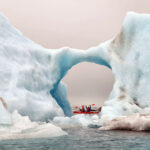Kayak on Jokulsarlon glacier lagoon