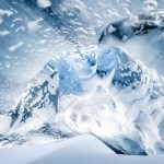 Askur Ice Cave on Myrdalsjokull Glacier in South Iceland