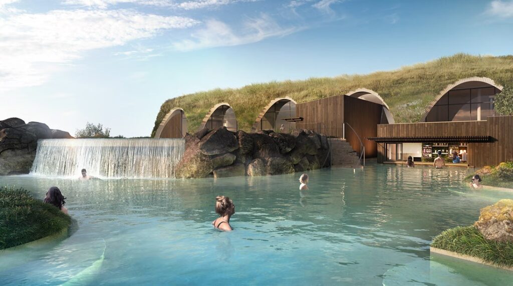 Laugarás Lagoon in Golden Circle Iceland